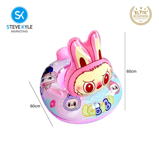 Steve Kyle Inflatable Baby Seat Float Durable Cartoon-Shaped With Handle Swimming Boat