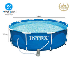 Steve Kyle Deep Frame Family Round Swimming Pool With Filter Pump 3.05m x 76cm