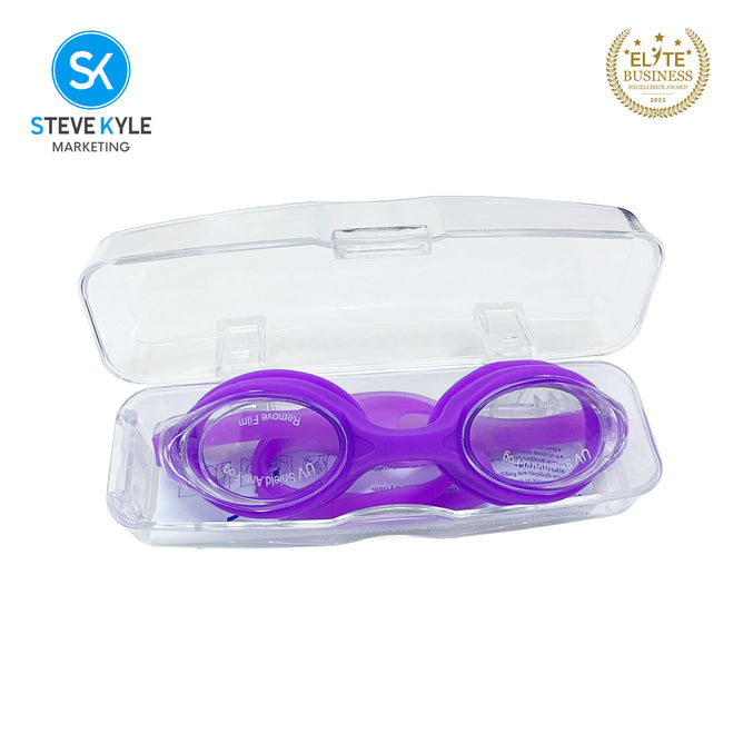 Steve Kyle UV Protection Ergonomic Fit Transparent Lens Adjustable Silicone Strap Anti-Fog Swimming Goggles