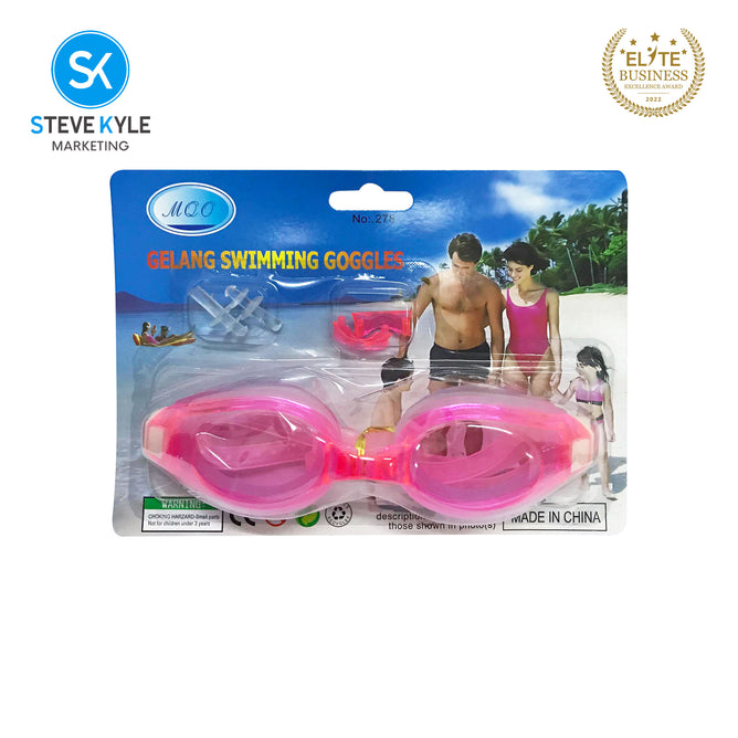 Steve Kyle Gelang Eye Protection With Earplugs Replaceable Nose Bridge Adjustable Strap Anti-Fog Swimming Goggles