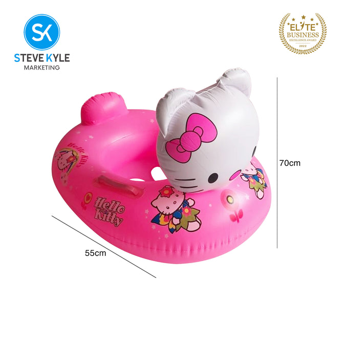 Steve Kyle Inflatable Baby Seat Float Cute Cartoon-Shaped With Handle Swimming Boat