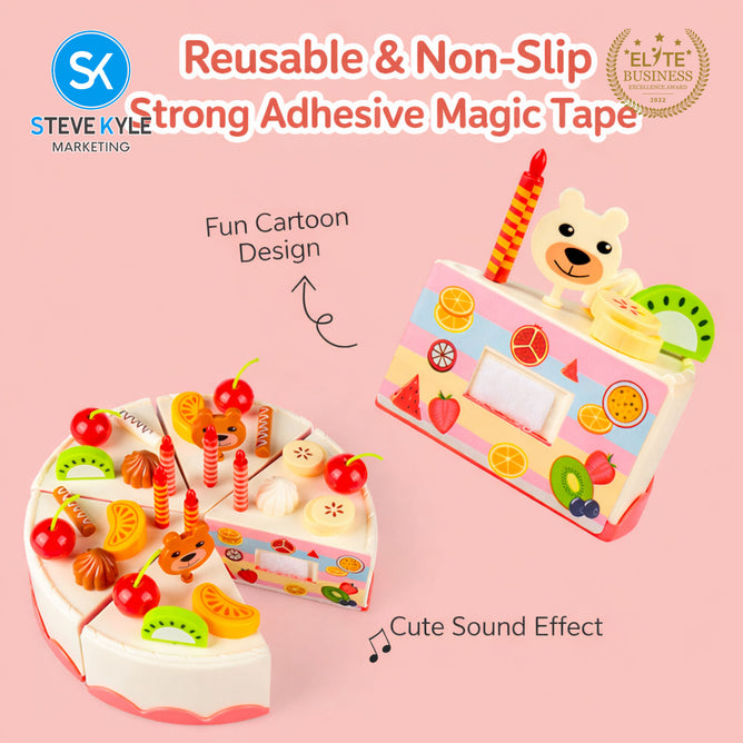 Steve Kyle DIY Delicious Cake 42 Pieces Toy Set Pretend Play Birthday For Kids