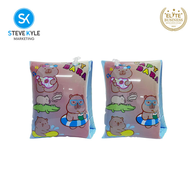 Steve Kyle Inflatable Arm Band Lovable Characters Print 24cm Floaties For Swimming Outdoor Fun