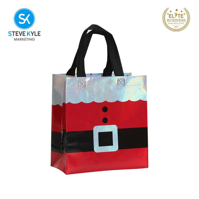 Steve Kyle Multipurpose Non-Woven Glossy Tote Bag for Groceries and Holiday Giveaways