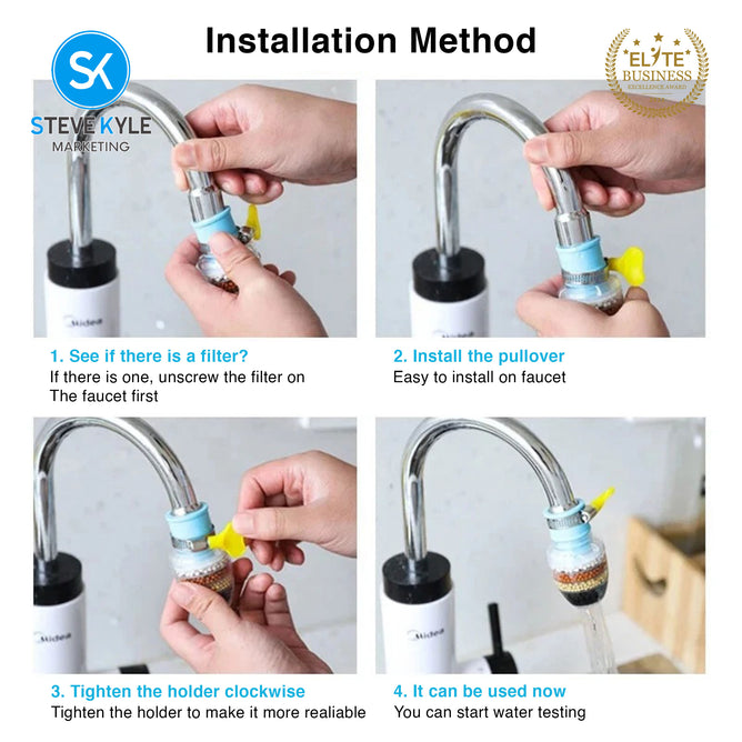 Steve Kyle 6-Layer Water Filter Tap Purifier Medical Stone Coconut Charcoal Nozzle For Home Kitchen Bathroom Faucet