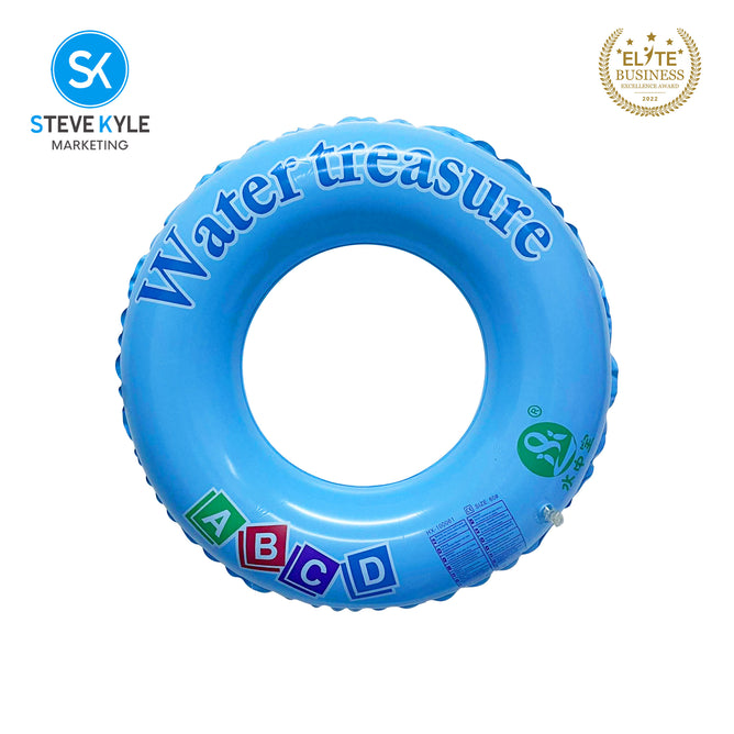 Steve Kyle Inflatable Swim Ring ABCD Series Print For Outdoor Water Fun