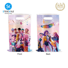 Steve Kyle Ten Pieces Colorful Girl Group Theme Plastic Loot Goodie Candy Bags For Kids Birthday Gift Party Supplies