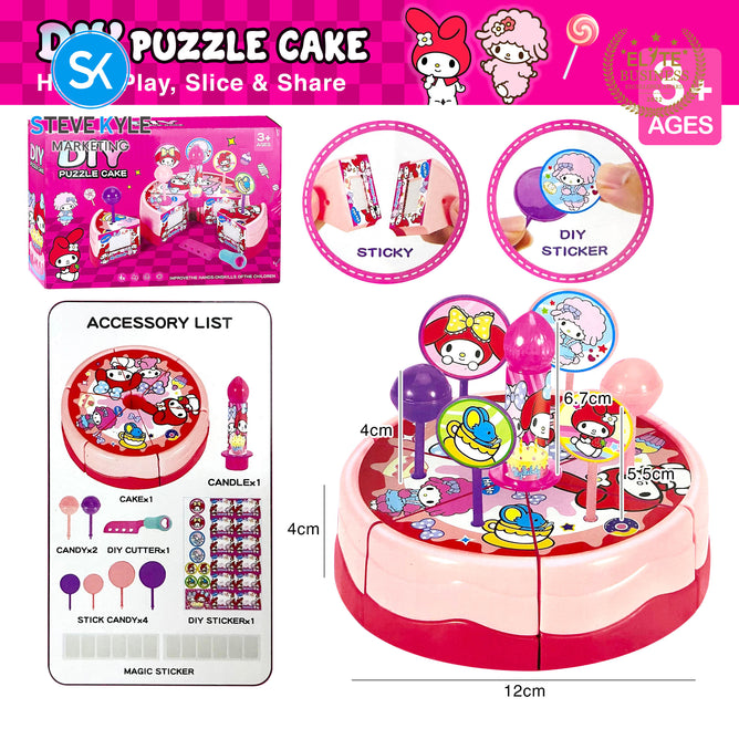 Steve Kyle DIY Delicious Puzzle Cake Toy Set Pretend Play Birthday Gift For Kids