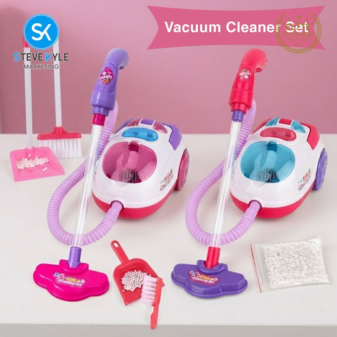 Steve Kyle Interactive Kids Vacuum Cleaner Toy with Cleaning Accessories Play Set