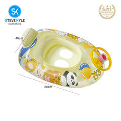 Steve Kyle Inflatable Baby Seat Float With Steering Wheel Little Sailor Fun Swimming Boat