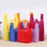 50Pcs Sando Eco Bag 5 Size Plain Reusable Shopping Tote Handbag Non-woven Vest Bag