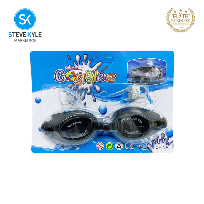 Steve Kyle Crystal Safety Lenses Eye Protection With Earplugs Nose Clip Adjustable Strap Anti-Fog Swimming Goggles