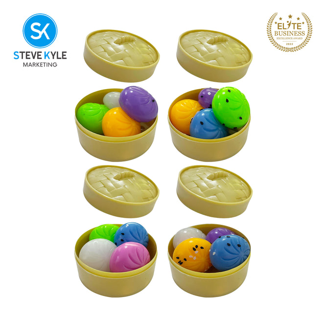 Steve Kyle Simulated Dumpling Squishy Toy Soft Fast Rebound Glitter Face Fidget Squeeze Toy