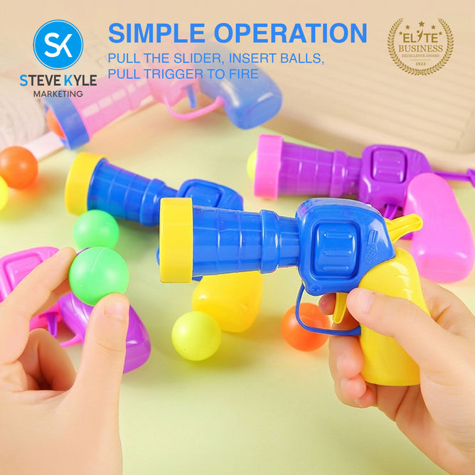 Steve Kyle Interactive Mini Ball Blaster Toy for Kids and Pets
