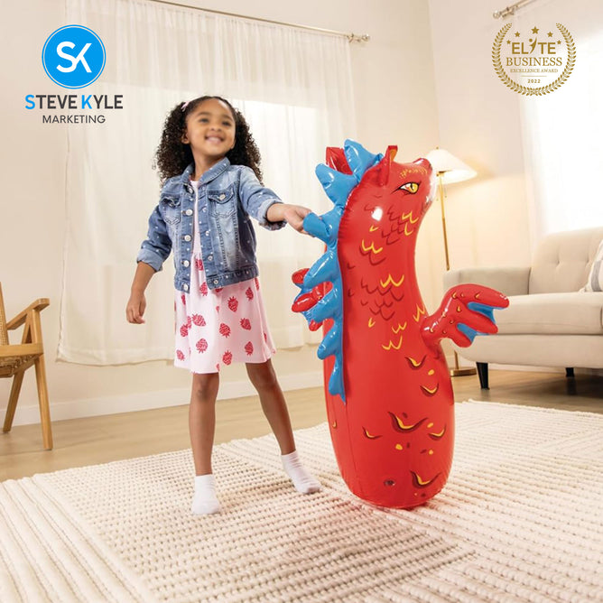 Steve Kyle Inflatable Animal Design Boxer Tumbler Punching Bag Indoor Outdoor Stress Relief Toys
