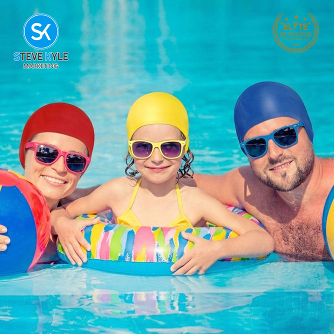 Steve Kyle Comfortable Fit Solid Color Latex Swimming Cap Ear Protection
