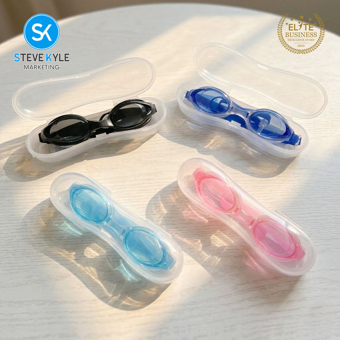Steve Kyle UV Protection Ergonomic Fit Concave Lens Adjustable Soft Silicone Strap Anti-Fog Swimming Goggles