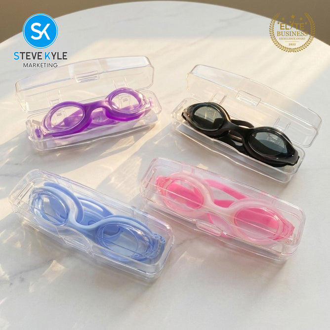 Steve Kyle UV Protection Ergonomic Fit Transparent Lens Adjustable Silicone Strap Anti-Fog Swimming Goggles