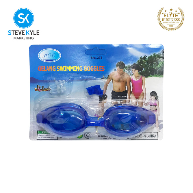 Steve Kyle Gelang Eye Protection With Earplugs Replaceable Nose Bridge Adjustable Strap Anti-Fog Swimming Goggles