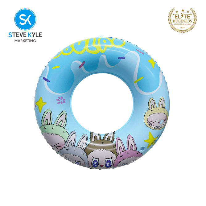 Steve Kyle Inflatable Swim Ring Assorted Cartoon Pattern For Outdoor Water Fun