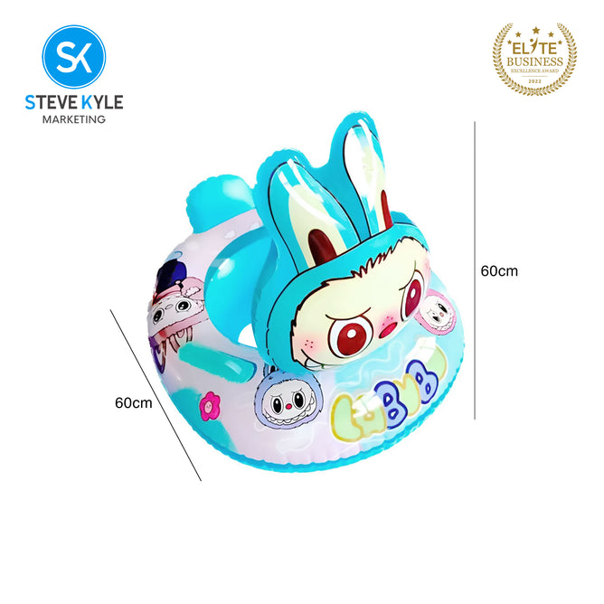 Steve Kyle Inflatable Baby Seat Float Durable Cartoon-Shaped With Handle Swimming Boat