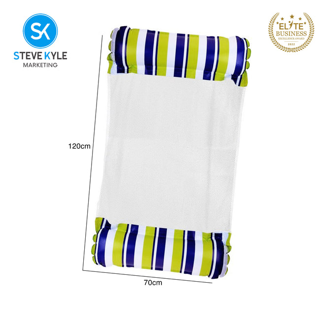 Steve Kyle 4-in-1 Inflatable Water Hammock Pool Float Capacity 250 lbs. For Swimming Pool Lounger Air Sofa