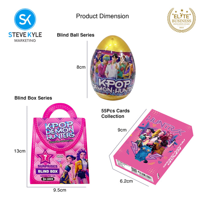 Steve Kyle Colorful Girl Boy Group Theme Mystery Egg Toy Blind Box 55 Random Collection Cards For Prize Party Giveaways