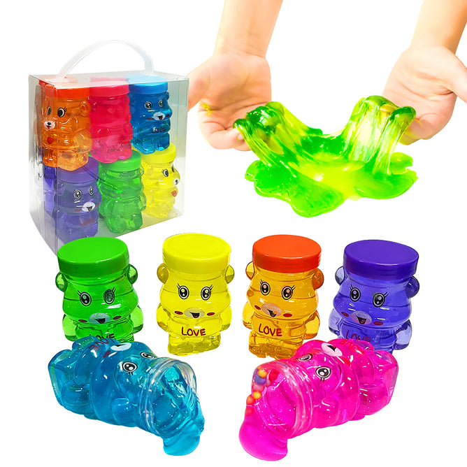 1 SET (12PCS) Crystal Mud Labubu Slime Toy for Kids Best Gift Toy for Kids