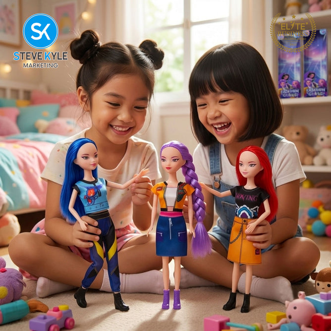 Steve Kyle Colorful Girl Group Theme Random Character Doll Toy Collectible Figure For Kids