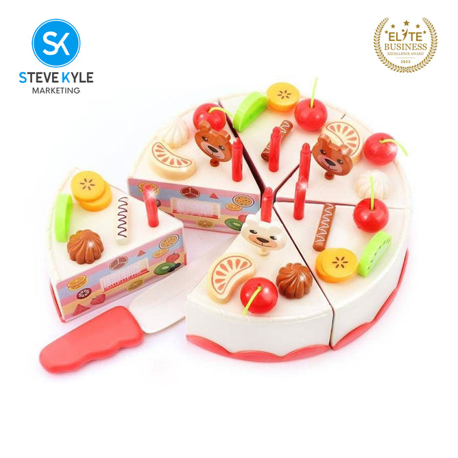 Steve Kyle DIY Delicious Cake 42 Pieces Toy Set Pretend Play Birthday For Kids