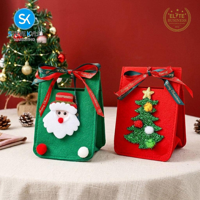 Steve Kyle Festive Christmas Treat Holder with Santa and Tree Design