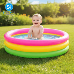 Steve Kyle Inflatable Sunset Glow Round Swimming Pool For Toddlers No Box