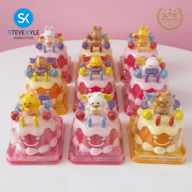 Steve Kyle Colorful Funny Bouncing Cake Toy Interactive Role Play Toy for Kids