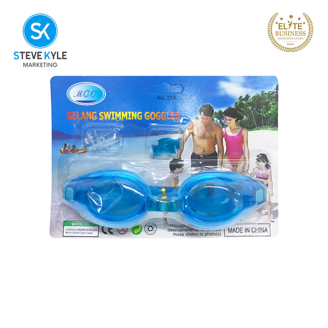 Steve Kyle Gelang Eye Protection With Earplugs Replaceable Nose Bridge Adjustable Strap Anti-Fog Swimming Goggles