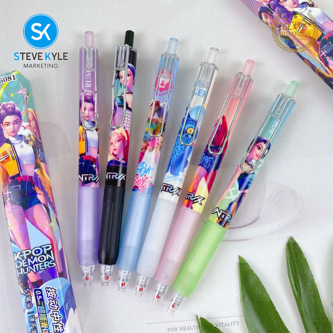 Steve Kyle Colorful Girl Group Theme 0.5mm Neutral Pen Blind Box Press Pen For Party Giveaway Classroom Supplies