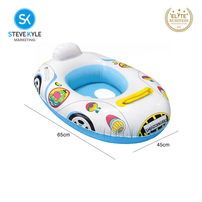 Steve Kyle Inflatable Baby Seat Float With Handle Swimming Safe Water Toy Boat