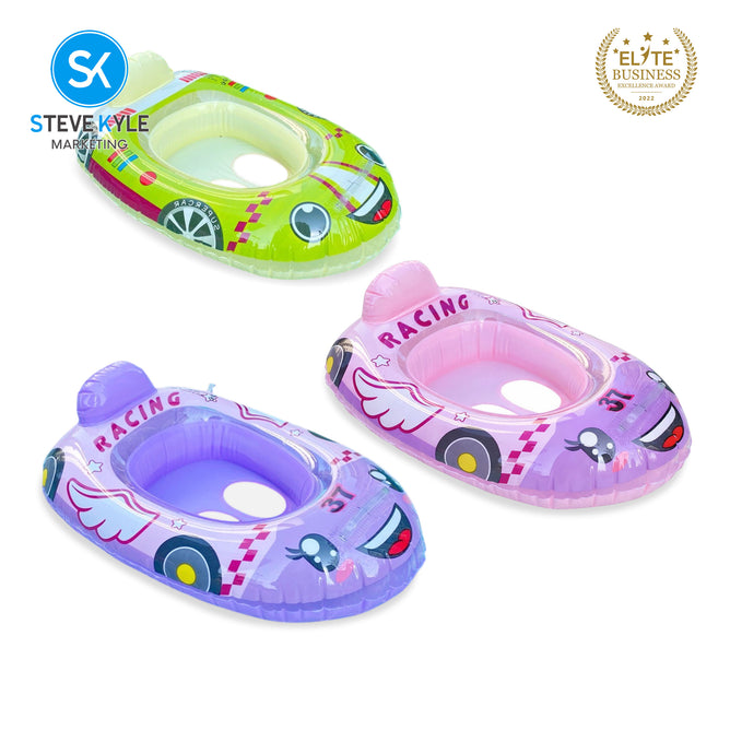Steve Kyle Inflatable Baby Seat Float With Handle Racing Car Swimming Boat