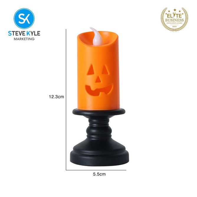 Steve Kyle Halloween Spooky Light-Up Ghost Pumpkin Decorative Display Ornament