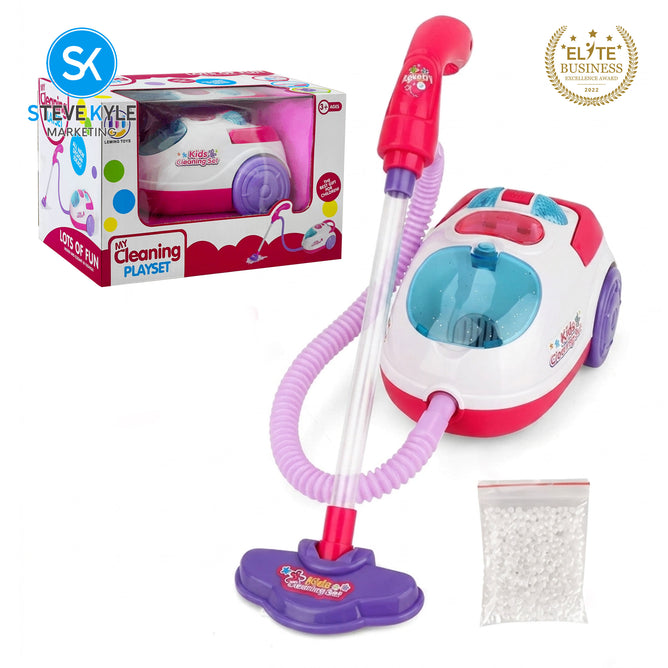 Steve Kyle Interactive Kids Vacuum Cleaner Toy with Cleaning Accessories Play Set