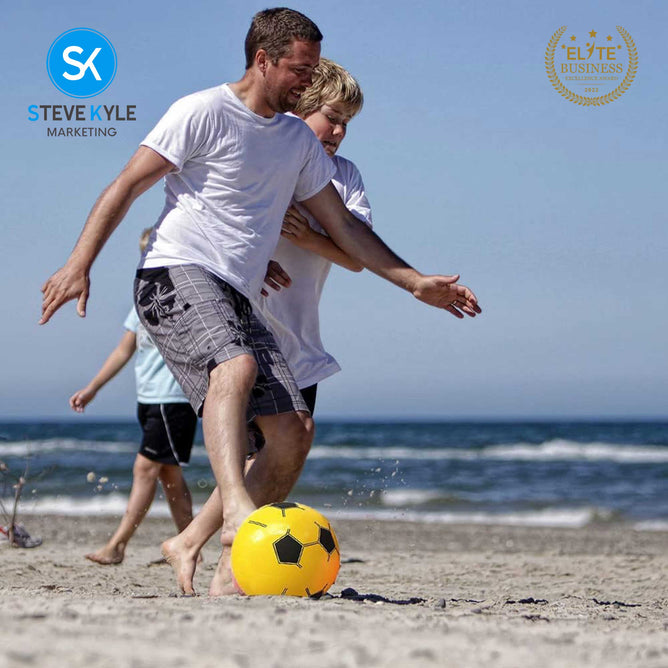 Steve Kyle Sports-Themed Inflatable Beach Ball For Water Games Outdoor Play