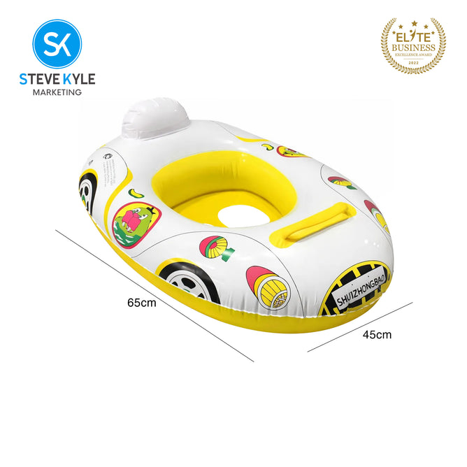 Steve Kyle Inflatable Baby Seat Float With Handle Swimming Safe Water Toy Boat