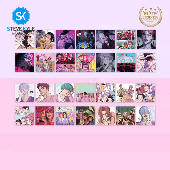 Steve Kyle Five Hundred Pieces Per Roll Stickers Colorful Girl Group Theme For Fun Laptop Skateboard Personal Items