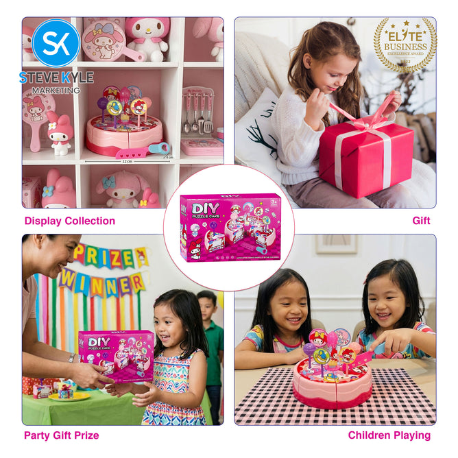 Steve Kyle DIY Delicious Puzzle Cake Toy Set Pretend Play Birthday Gift For Kids