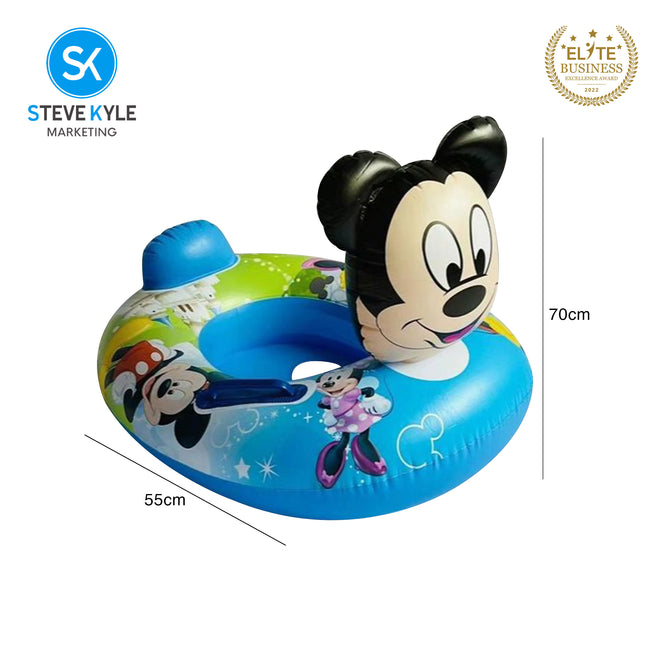Steve Kyle Inflatable Baby Seat Float Cute Cartoon-Shaped With Handle Swimming Boat