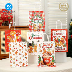 Steve Kyle Twelve Pieces Christmas Cartoon Random Design Paper Bag Random Design For Birthday Party Supplies