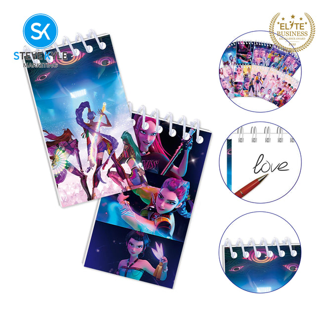 Steve Kyle Ten Pieces Colorful Girl Group Mini Spiral Notebook Collection 24 Pages For Party Giveaway Classroom Supplies