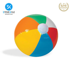 Steve Kyle Rainbow Color Inflatable Beach Ball For Water Games Outdoor Play