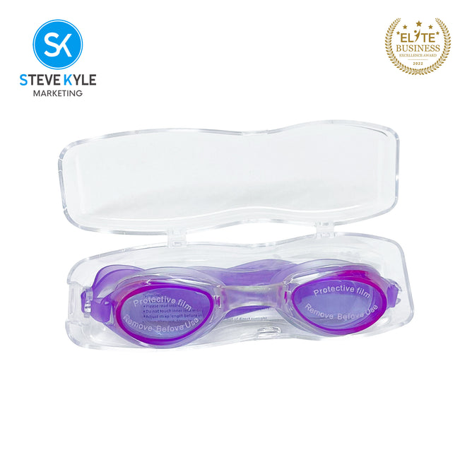 Steve Kyle UV Protection Ergonomic Fit Neon Color Lens Adjustable Strap Anti-Fog Swimming Goggles