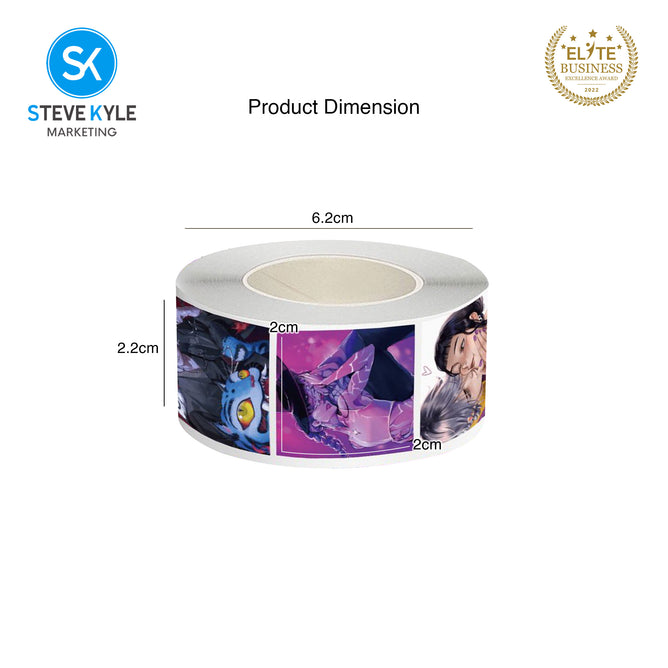Steve Kyle Five Hundred Pieces Per Roll Stickers Colorful Girl Group Theme For Fun Laptop Skateboard Personal Items