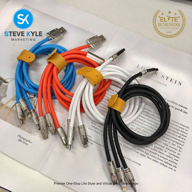 3n1 Fast Charing Big High Speed Transmission Cable 120W